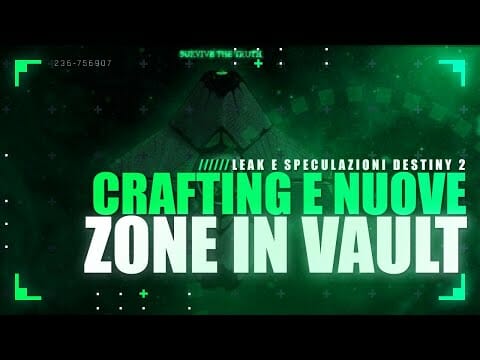 DESTINY 2 ▶️ IL CRAFTING E ALTRE DUE AREE VERRANNO AGGIUNTE AL VAULT ▶️ LEAK E SPECULAZIONI DESTINY 2 ▶️ IL CRAFTING E ALTRE DUE AREE VERRANNO AGGIUNTE AL VAULT ▶️ LEAK E SPECULAZIONI