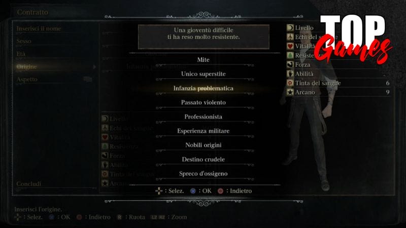 GUIDA DEFINITIVA BLOODBORNE creazione pg