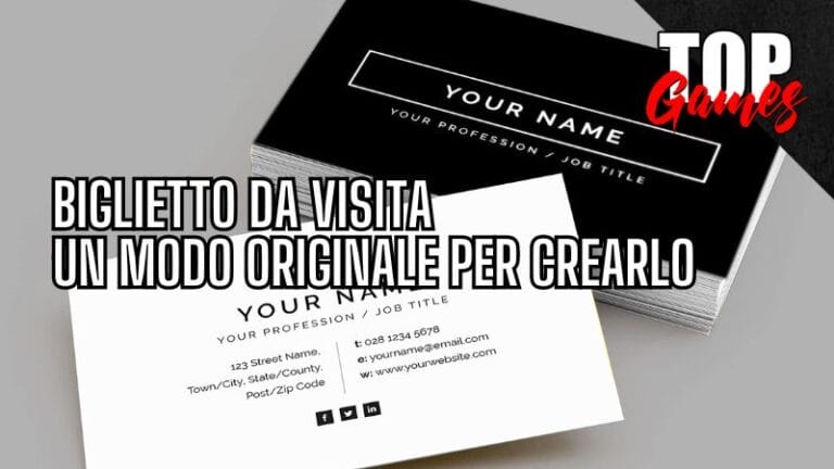 BIGLIETTO DA VISITA cover top games italia